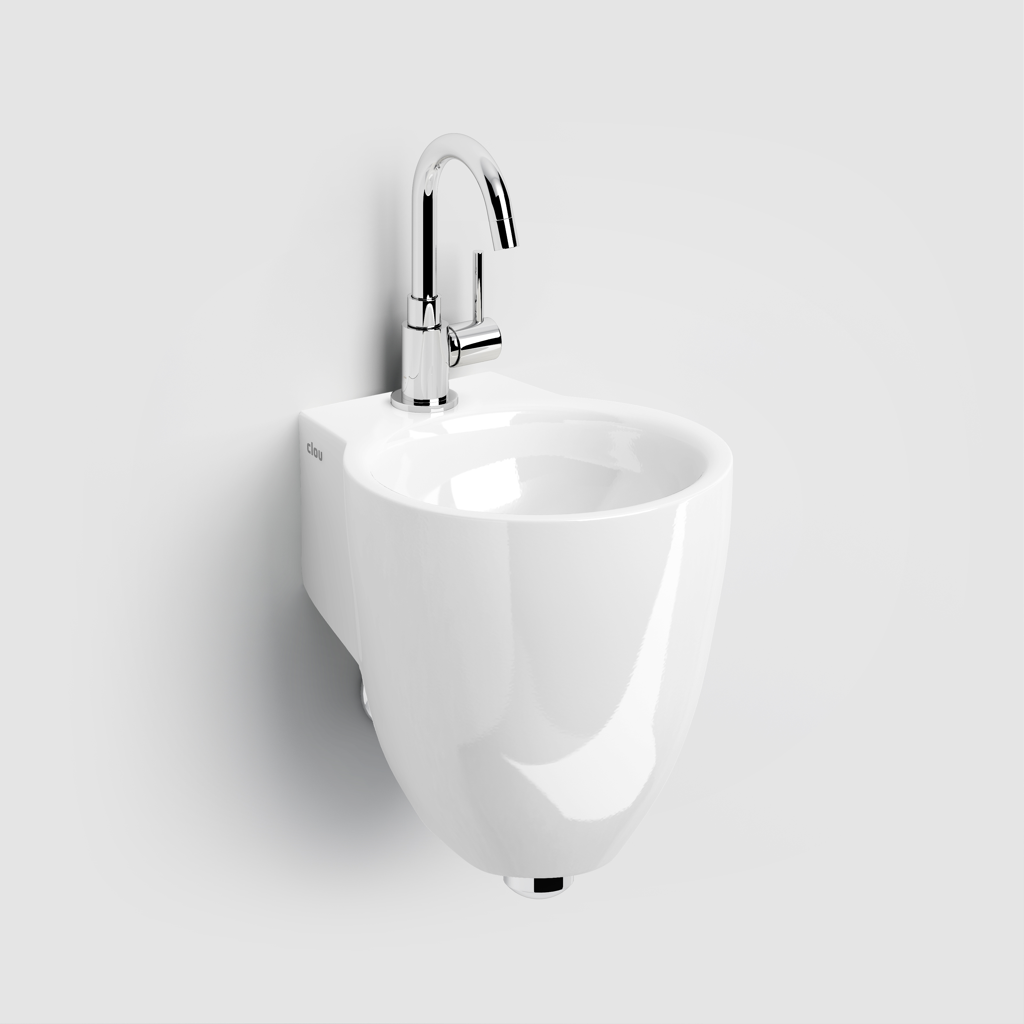Clou Flush 6 fontein 27cm met kraangat wit keramiek